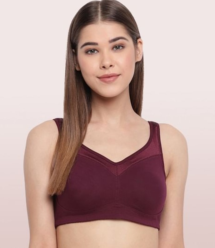 Enamor Women'S Smooth Super Lift Classic Full Support Brassiere (Model: A112,  Color: GrapeWine, Material: Cotton)